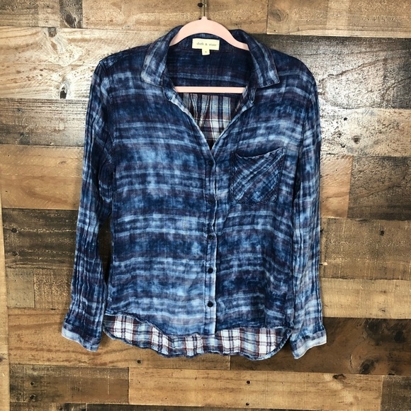 Cloth & stone Button Up plaid Top - Picture 6 of 6